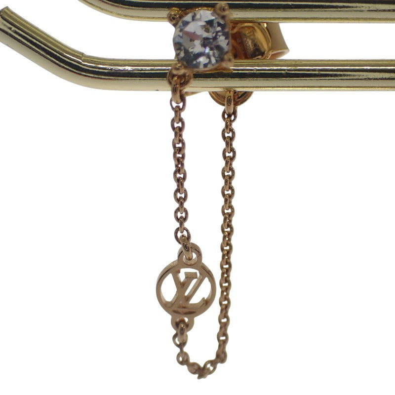 ルイヴィトン LOUIS VUITTON ブックル ドレイユ プティルイ M00390 ピアス GP クリスタル ゴールド レディース【中古】【Aランク】