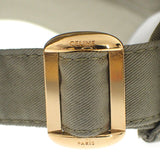 セリーヌ CELINE トリオンフ ベースボールキャップ L 2AUT6969P.02KL キャップ コットン カーキ ゴールド金具 レディース ユニセックス【中古】【Aランク】