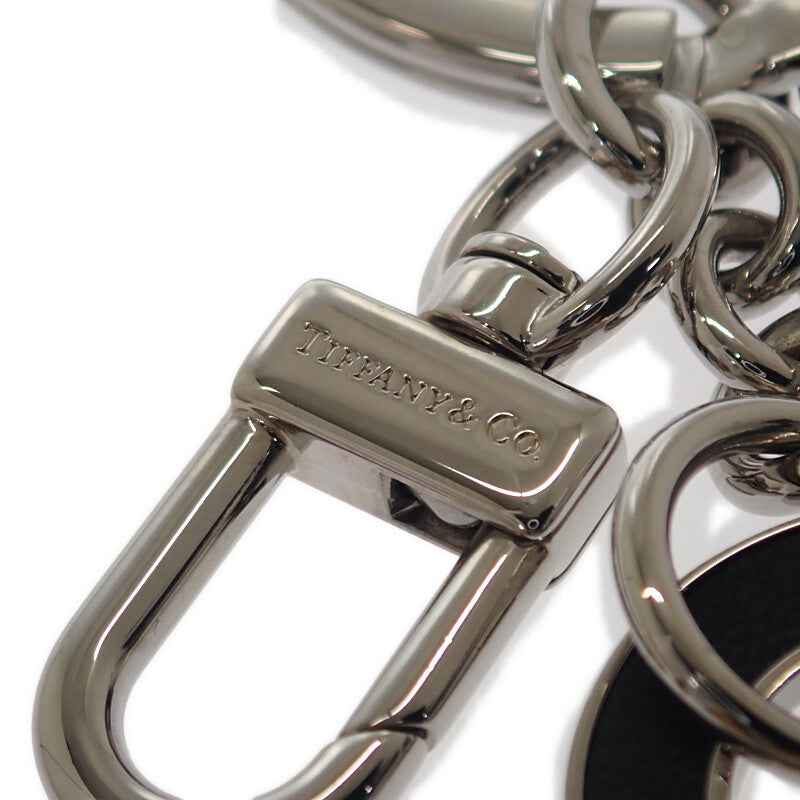 ティファニー TIFFANY&Co. レザー インレイド ハート タグ キーリング 73911974 キーホルダー メタル シルバー レディース【中古】【Aランク】