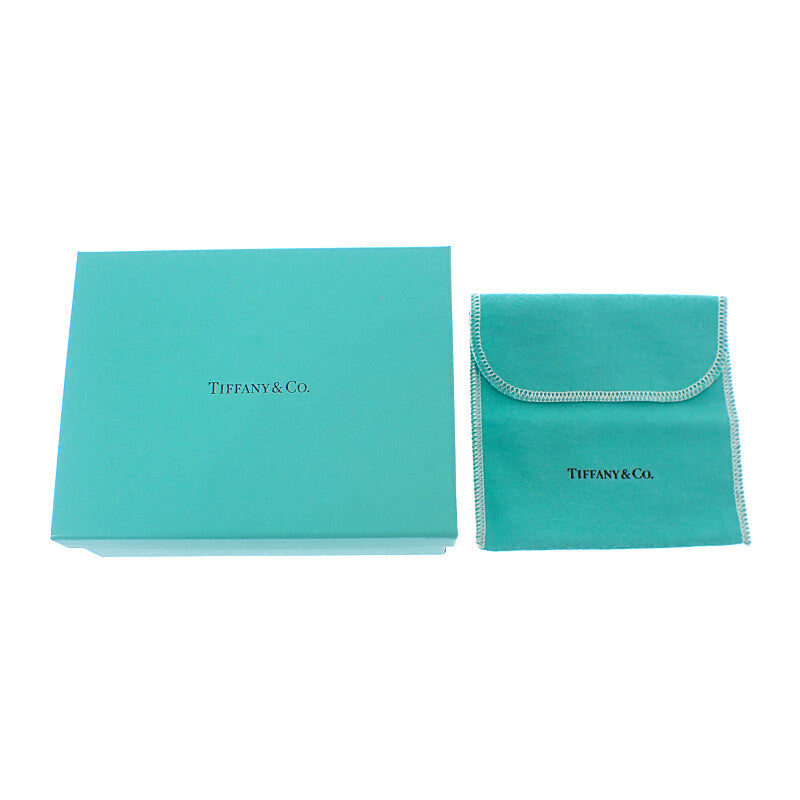 TIFFANY&Co. 蒂芙尼 皮革鑲嵌心形吊牌鑰匙圈 73911974 鑰匙扣 金屬 銀色 女士【二手】【A級】