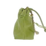 ロエベ LOEWE フラメンコパース メローナパラム A411FCRX75 ショルダーバッグ 3WAYバッグ ラムスキン グリーン ゴールド金具 レディース【中古】【Aランク】