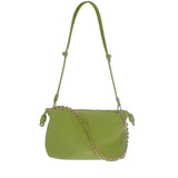 ロエベ LOEWE フラメンコパース メローナパラム A411FCRX75 ショルダーバッグ 3WAYバッグ ラムスキン グリーン ゴールド金具 レディース【中古】【Aランク】