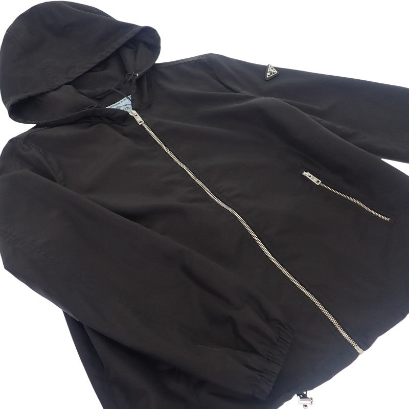 プラダ PRADA トライアングルロゴ Re-Nylon 44 29O597 Q04 002 ナイロンジャケット ナイロン ブラック レディース メンズ【中古】【Aランク】