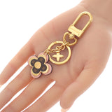 ルイヴィトン LOUIS VUITTON ブルーミング フラワーBB M63085 バッグチャーム メタル レザー ゴールド ピンク レディース【中古】【Aランク】