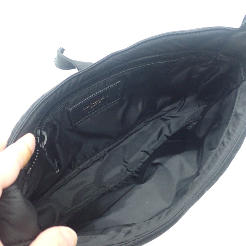 SAINT LAURENT 聖羅蘭 LE 5A7 斜背包 733294 FABI1 尼龍黑色肩背包 女款 男款【二手】【A級品】
