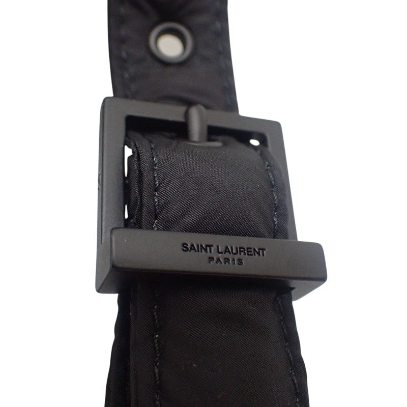 SAINT LAURENT 聖羅蘭 LE 5A7 斜背包 733294 FABI1 尼龍黑色肩背包 女款 男款【二手】【A級品】