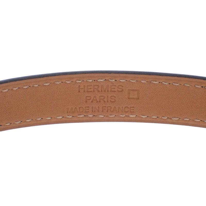 エルメス HERMES ケリー ドゥブルトゥール Wブレス S H066303 ブレスレット アリゲーター ブラック ゴールド金具 レディース メンズ【中古】【ABランク】