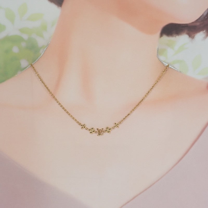 ルイヴィトン LOUIS VUITTON ベビールイ M01614 ネックレス メタル ゴールド レディース【中古】【ABランク】