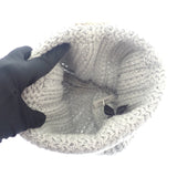 シャネル CHANEL ココマーク ニット帽 AA9341 ニットキャップ カシミヤ グレー レディース メンズ【中古】【Aランク】