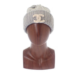 シャネル CHANEL ココマーク ニット帽 AA9341 ニットキャップ カシミヤ グレー レディース メンズ【中古】【Aランク】