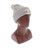 シャネル CHANEL ココマーク ニット帽 AA9341 ニットキャップ カシミヤ グレー レディース メンズ【中古】【Aランク】