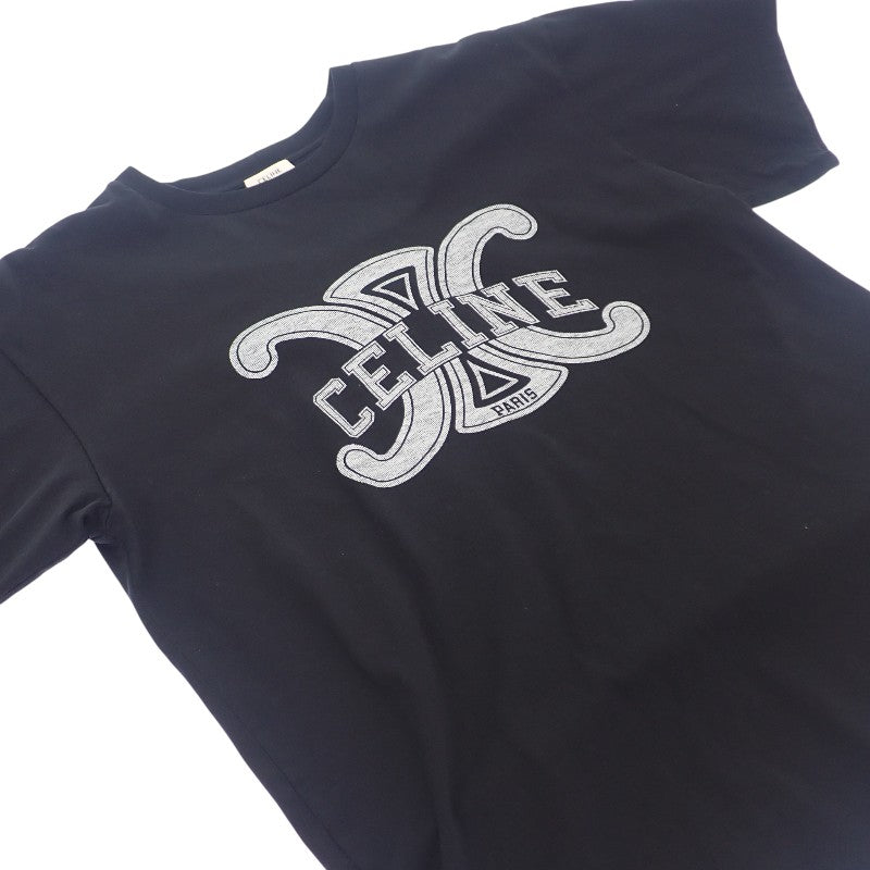 セリーヌ CELINE ルーズ M RX0BO671Q.38AW 半袖Tシャツ コットン ブラック メンズ【中古】【ABランク】