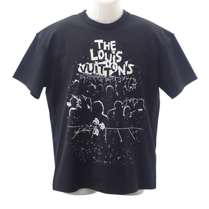 ルイヴィトン LOUIS VUITTON LVコンサート プリント XS 半袖Tシャツ コットン ブラック メンズ【中古】【Aランク】