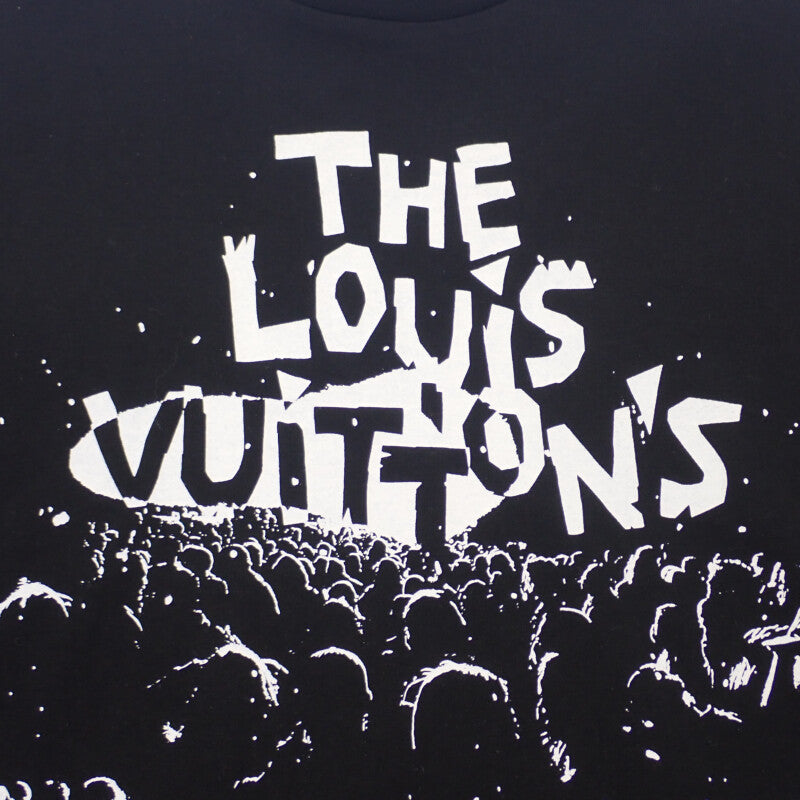 ルイヴィトン LOUIS VUITTON LVコンサート プリント XS 半袖Tシャツ コットン ブラック メンズ【中古】【Aランク】
