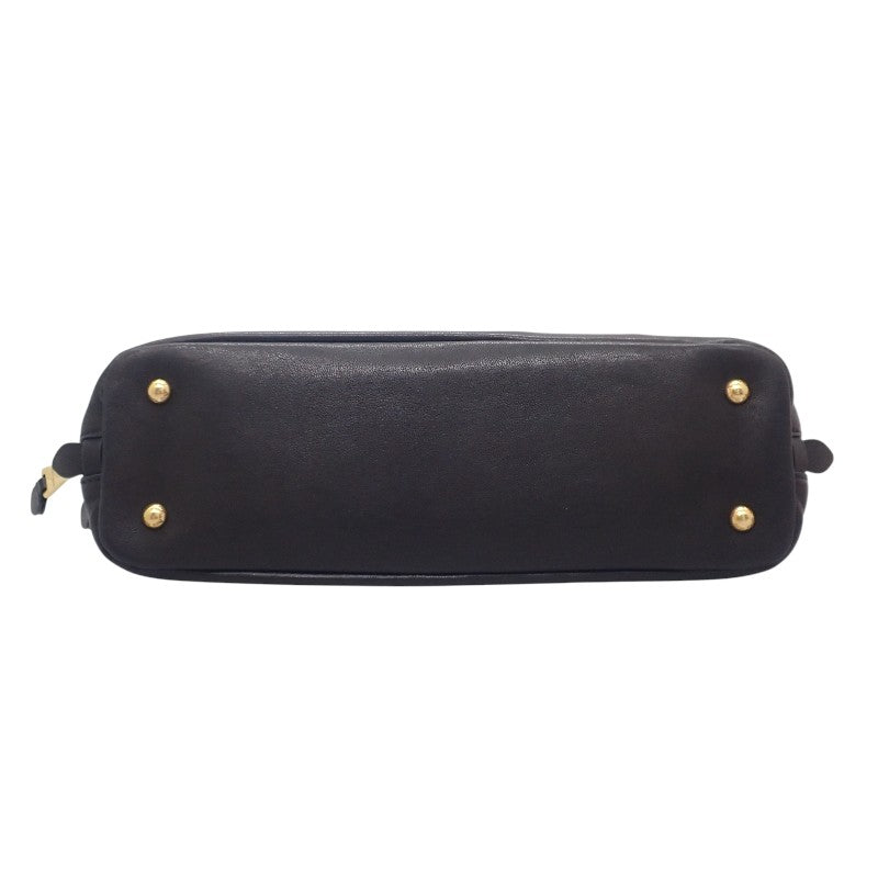 ミュウミュウ MIUMIU アバンチュールトップハンドル 5BB168_2BBL_F0002 2WAYバッグ ラムスキン ブラック ゴールド金具 レディース【中古】【Aランク】