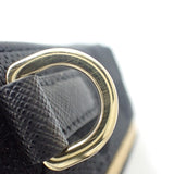 プラダ PRADA エンブロダイリー ファブリック 2VH069 ショルダーバッグ ポリエステル サフィアーノ ブラック ゴールド金具 メンズ レディース【中古】【Aランク】