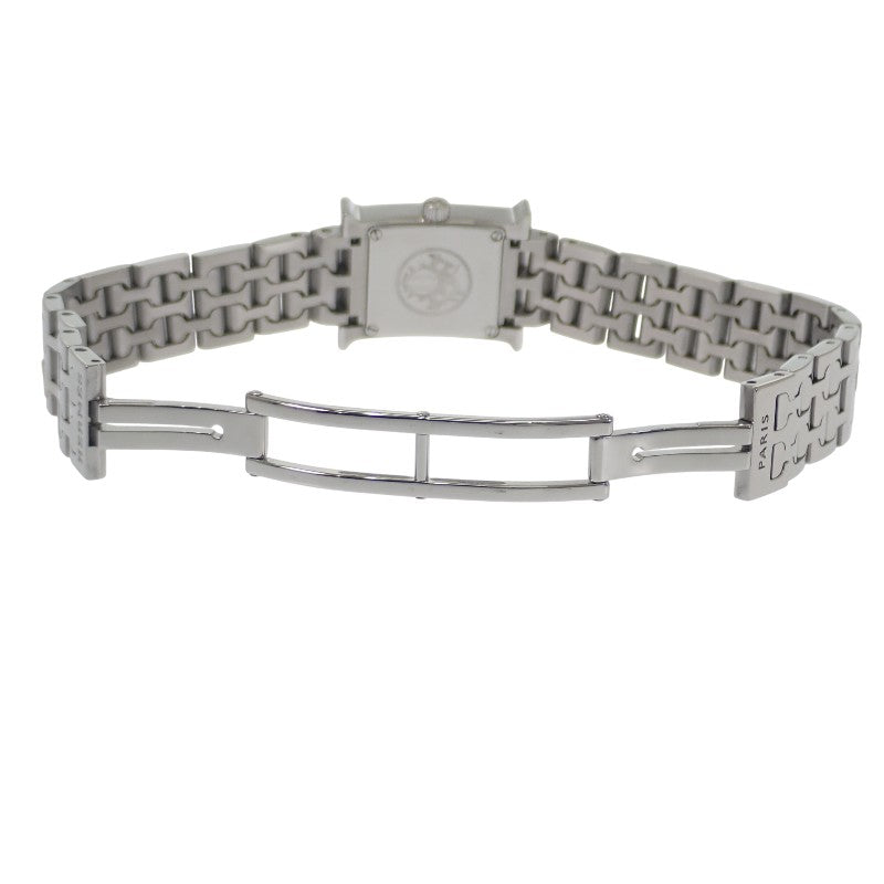HERMES H Watch Mini Guilloche HH1.110 Wristwatch Stainless Steel Silver Quartz Silver Dial Ladies【Used】【AB rank】