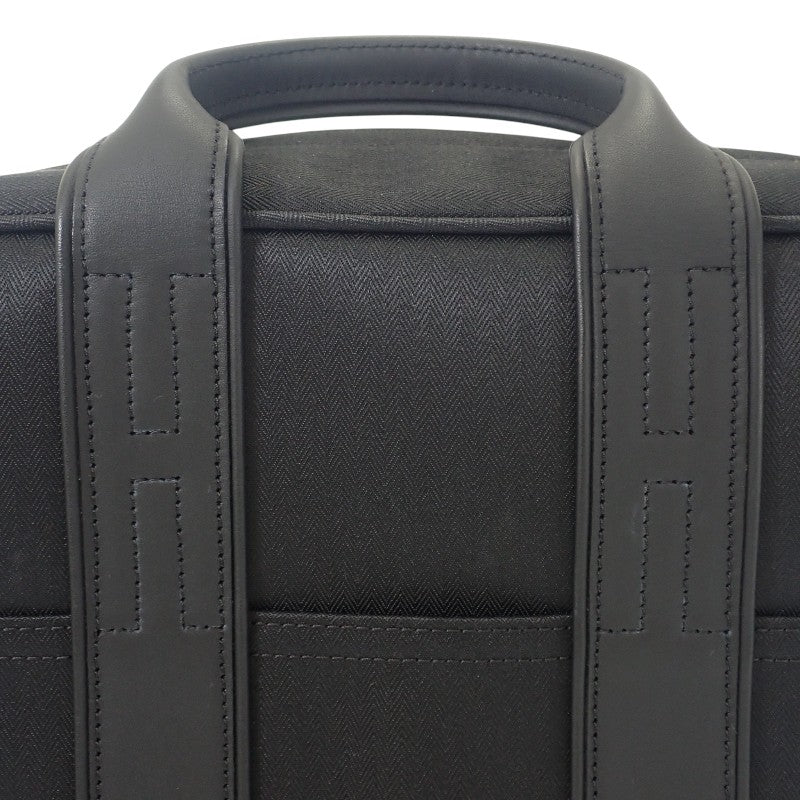 エルメス HERMES アカプルコ サック アド バックパック リュック・デイパック レザー トワルシェブロン ブラック メンズ【中古】【ABランク】