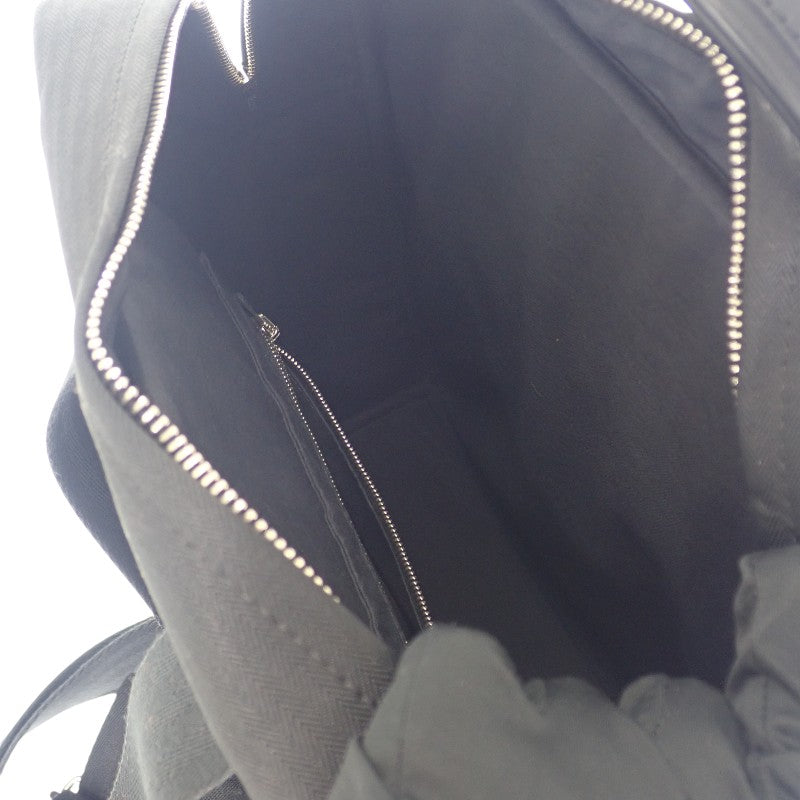 エルメス HERMES アカプルコ サック アド バックパック リュック・デイパック レザー トワルシェブロン ブラック メンズ【中古】【ABランク】