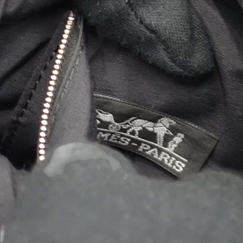 エルメス HERMES アカプルコ サック アド バックパック リュック・デイパック レザー トワルシェブロン ブラック メンズ【中古】【ABランク】