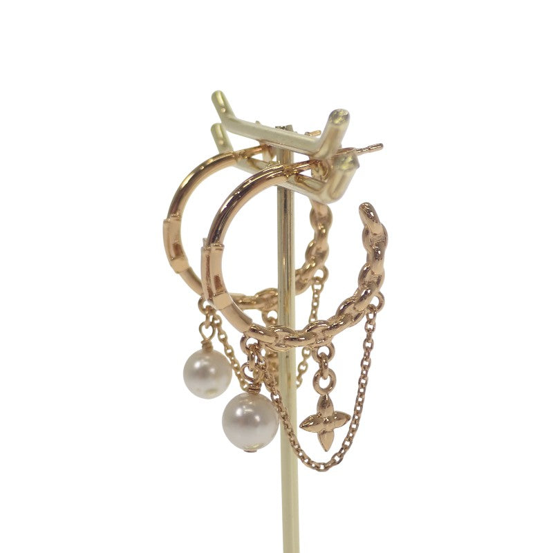 路易威登 LOUIS VUITTON Blooming Pearl M02819 耳環 金色金屬 女款【中古】【A級】