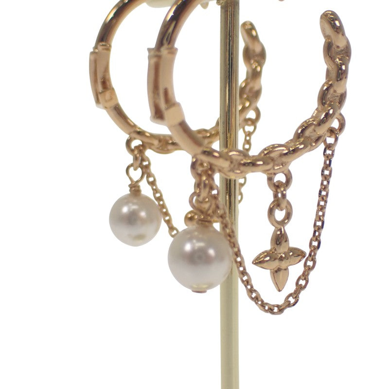 路易威登 LOUIS VUITTON Blooming Pearl M02819 耳環 金色金屬 女款【中古】【A級】