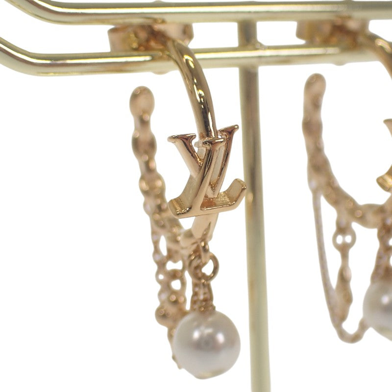 路易威登 LOUIS VUITTON Blooming Pearl M02819 耳環 金色金屬 女款【中古】【A級】