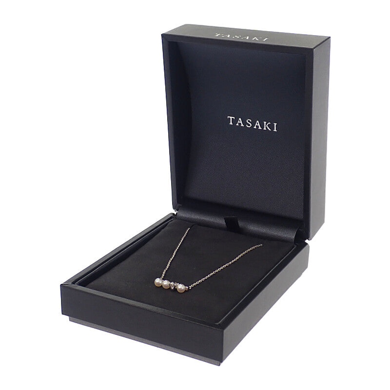 タサキ TASAKI プチ バランス ダイヤモンド ソロ P-16743-3-18KWG ネックレス K18ホワイトゴールド アコヤ真珠 ダイヤモンド レディース【中古】【Aランク】