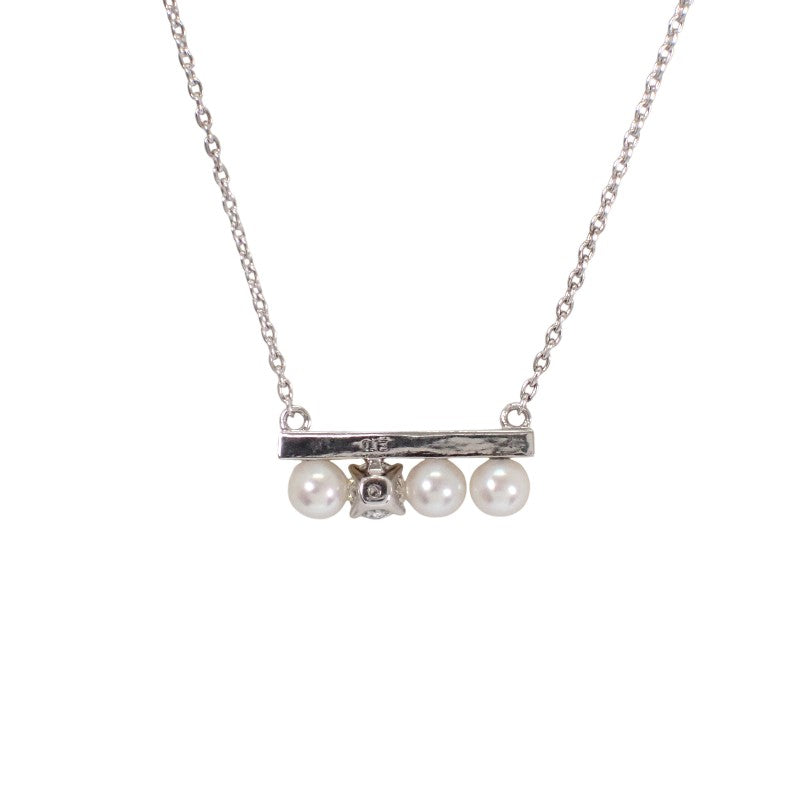 タサキ TASAKI プチ バランス ダイヤモンド ソロ P-16743-3-18KWG ネックレス K18ホワイトゴールド アコヤ真珠 ダイヤモンド レディース【中古】【Aランク】