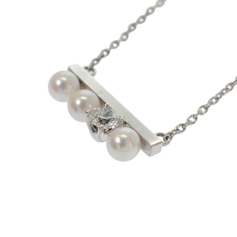 タサキ TASAKI プチ バランス ダイヤモンド ソロ P-16743-3-18KWG ネックレス K18ホワイトゴールド アコヤ真珠 ダイヤモンド レディース【中古】【Aランク】