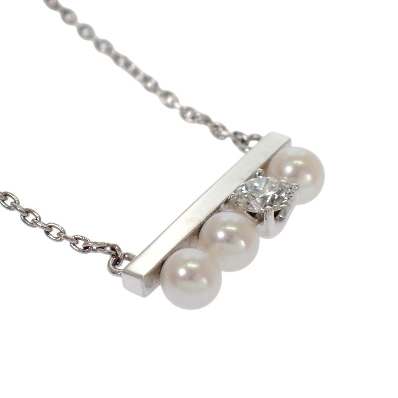 タサキ TASAKI プチ バランス ダイヤモンド ソロ P-16743-3-18KWG ネックレス K18ホワイトゴールド アコヤ真珠 ダイヤモンド レディース【中古】【Aランク】