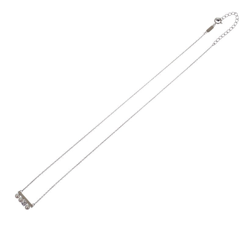 タサキ TASAKI プチ バランス ダイヤモンド ソロ P-16743-3-18KWG ネックレス K18ホワイトゴールド アコヤ真珠 ダイヤモンド レディース【中古】【Aランク】