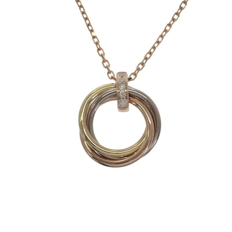 カルティエ CARTIER トリニティ ダイヤモンド B7058700 ネックレス K18イエローゴールド K18ピンクゴールド K18ホワイトゴールド レディース【中古】【Aランク】