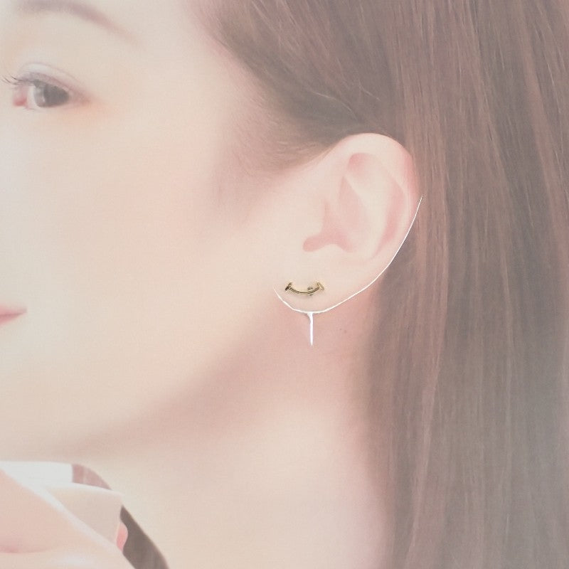 蒂芙尼 TIFFANY&Co. Smile Mini 微笑迷你款 60150766 耳環 K18黃金 金色 女士【中古品】【A級】