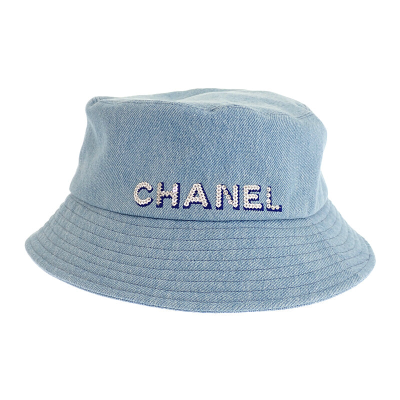 シャネル CHANEL ロゴバケット AA8088 ハット デニム ブルー メンズ