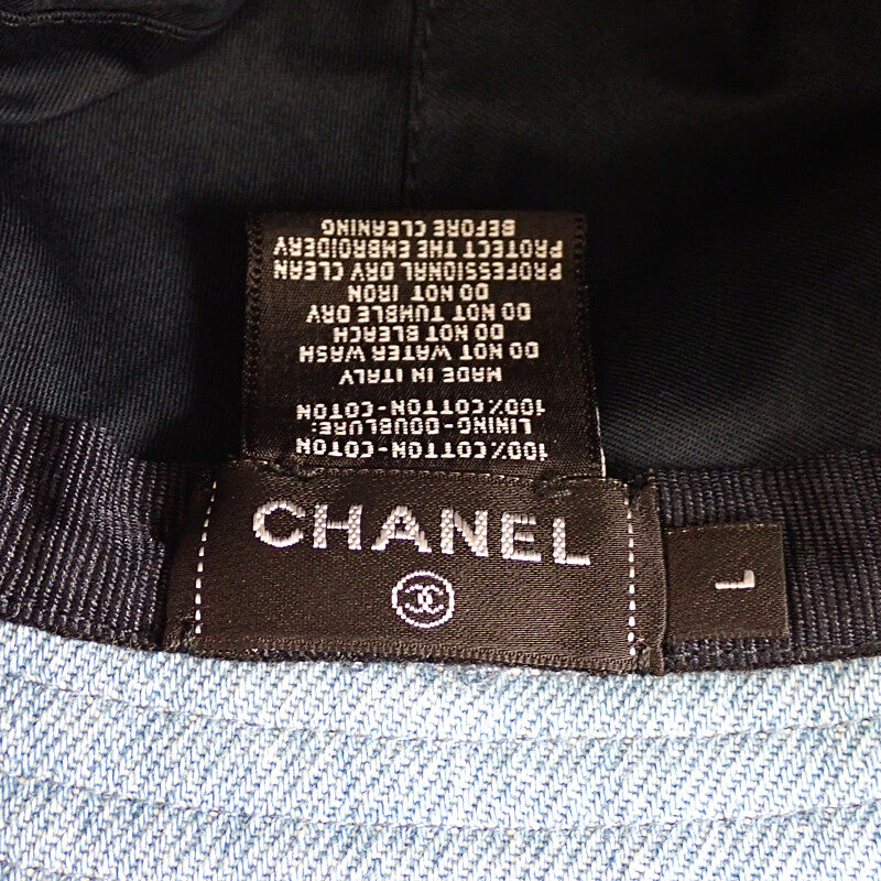 シャネル CHANEL ロゴバケット AA8088 ハット デニム ブルー レディース メンズ【中古】【Aランク】