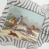 エルメス HERMES カレ70 LA CHASSE EN AFRIQUE スカーフ シルク ホワイト レディース【中古】【Aランク】