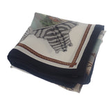 エルメス HERMES カレ70 LA CHASSE EN AFRIQUE スカーフ シルク ホワイト レディース【中古】【Aランク】