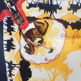 エルメス HERMES カレ90 feria de sevilla セビリアの休日 スカーフ シルク ブラック イエロー レディース【中古】【Aランク】