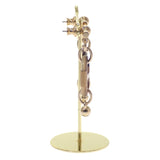 エルメス HERMES シュル メール PM ピアス メタル ブラウン ゴールド金具 レディース【中古】【Aランク】