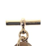 エルメス HERMES シュル メール PM ピアス メタル ブラウン ゴールド金具 レディース【中古】【Aランク】