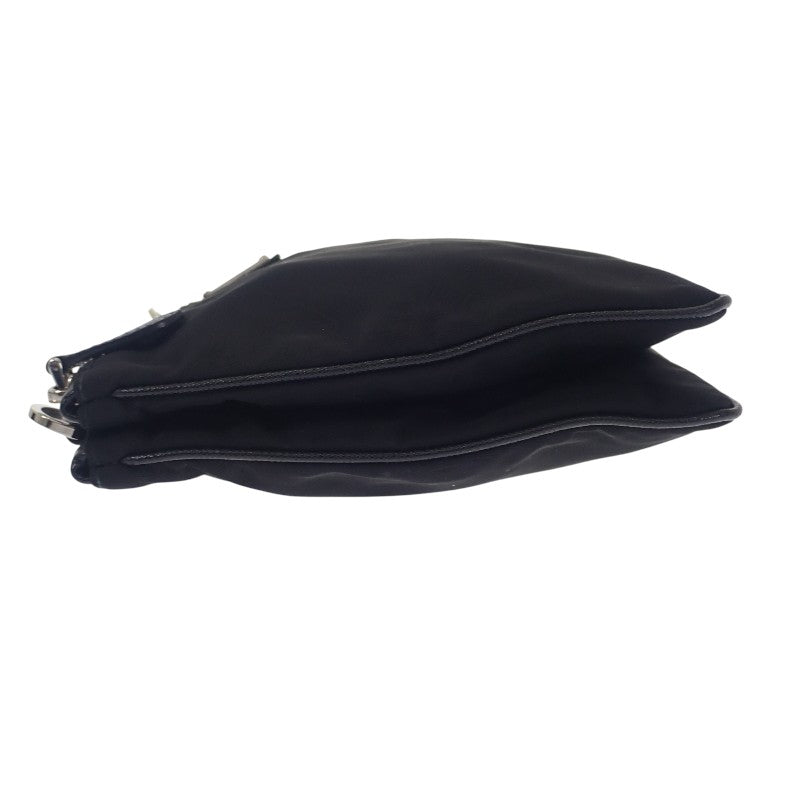 プラダ PRADA Re-Edition 2000 Re-Nylon 1BH046 ショルダーバッグ ナイロン レザー ブラック NERO シルバー金具 レディース【中古】【ABランク】