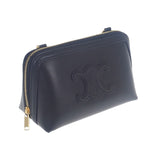 セリーヌ CELINE チェーンクラッチ 10E383DR8.38NO ショルダーバッグ カーフ ブラック ゴールド金具 レディース【中古】【Aランク】