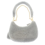 プラダ PRADA Re-Edition シアリング ミニ 1BC204 2EC9 F0591 ショルダーバッグ 3WAYバッグ ファー グレー ゴールド金具 レディース【中古】【ABランク】