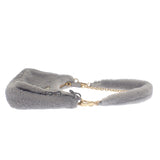 プラダ PRADA Re-Edition シアリング ミニ 1BC204 2EC9 F0591 ショルダーバッグ 3WAYバッグ ファー グレー ゴールド金具 レディース【中古】【ABランク】