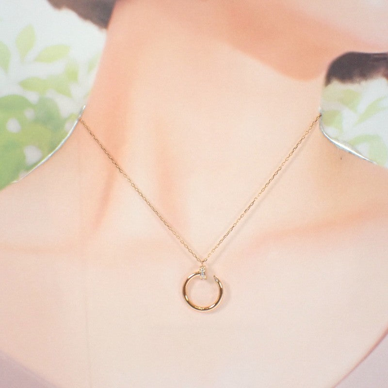 カルティエ CARTIER ジュスト アン クル B7224888 ネックレス K18ピンクゴールド ダイヤモンド レディース【中古】【Aランク】