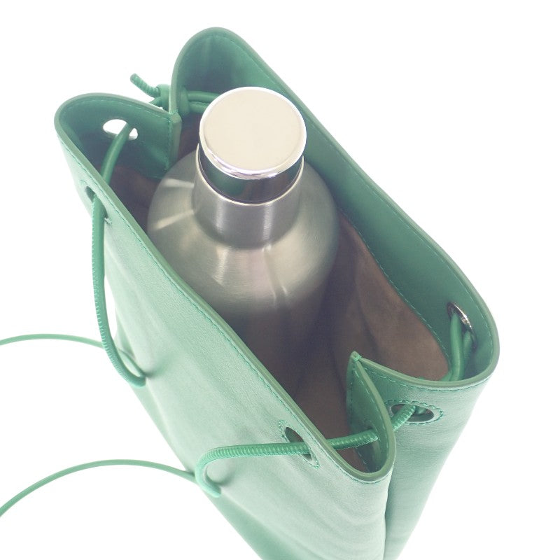 ロエベ LOEWE ペブルポーチ CANBSPPX01 ショルダーバッグ カーフ グリーン シルバー金具 レディース【中古】【Aランク】