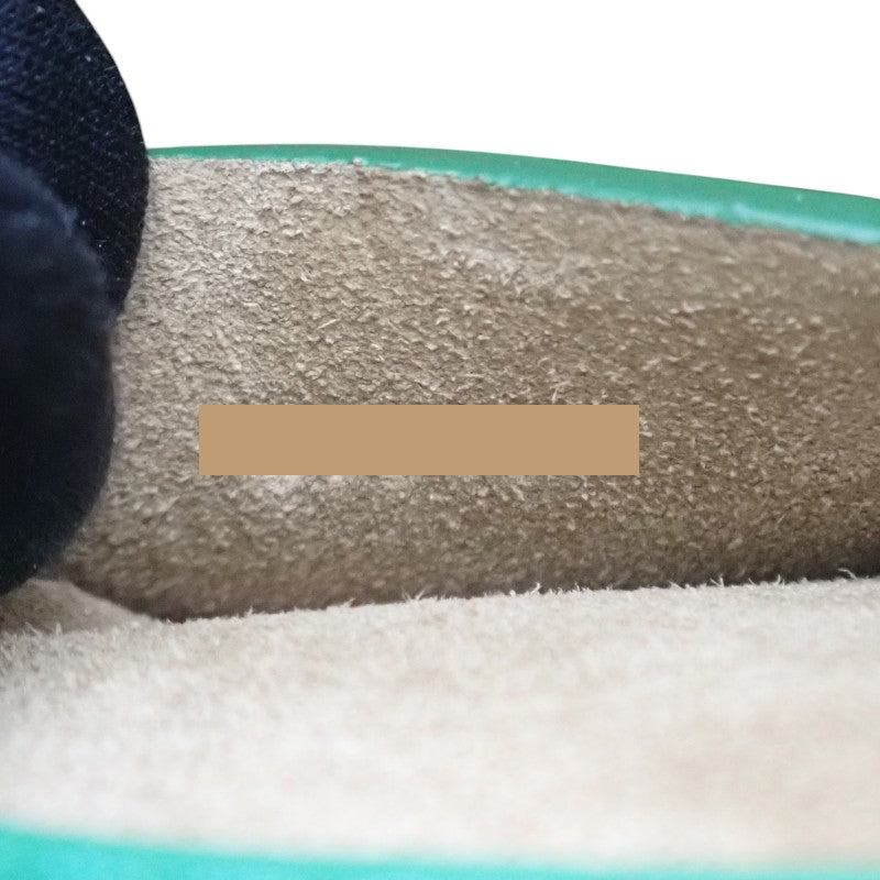 羅威 LOEWE Pebble Bag CANBSPPX01 肩背包 小牛皮 綠色 銀色金屬 女士【中古】【A級】