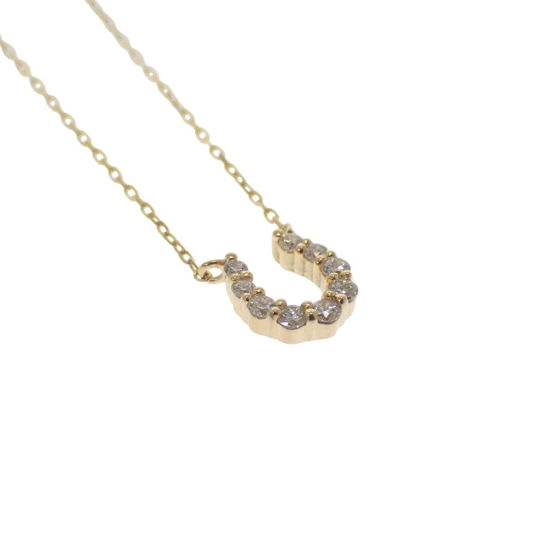 ヨンドシー 4℃ ホースシュー 1.12E+11 ネックレス K18イエローゴールド ゴールド ダイヤモンド レディース【中古】【Aランク】