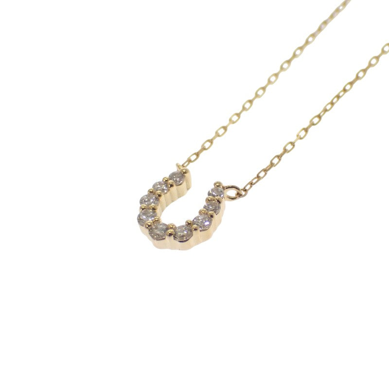 ヨンドシー 4℃ ホースシュー 1.12E+11 ネックレス K18イエローゴールド ゴールド ダイヤモンド レディース【中古】【Aランク】